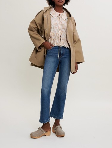 Maje oversized cotton coat - oversized,