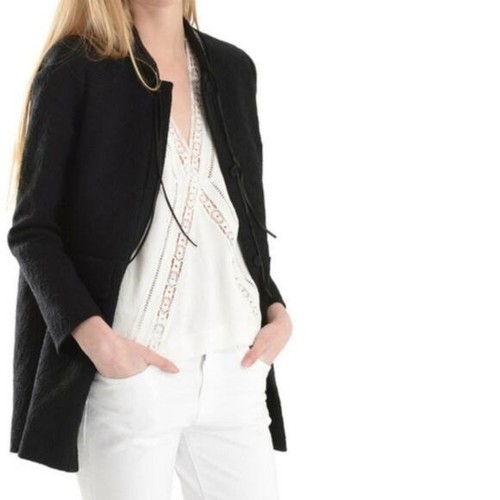 Maje gretelle leather trim - maje,